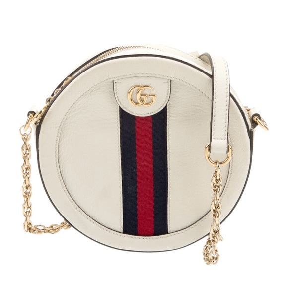 Gucci Mini Ophidia Round backpack in white color - Picture 8 of 11